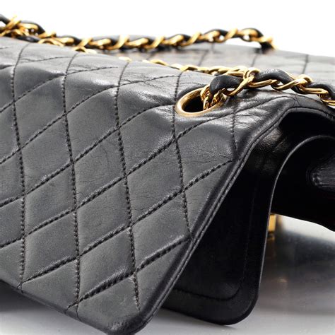 chanel vintage lambskin quilted small single flap black|Chanel classic flap black.